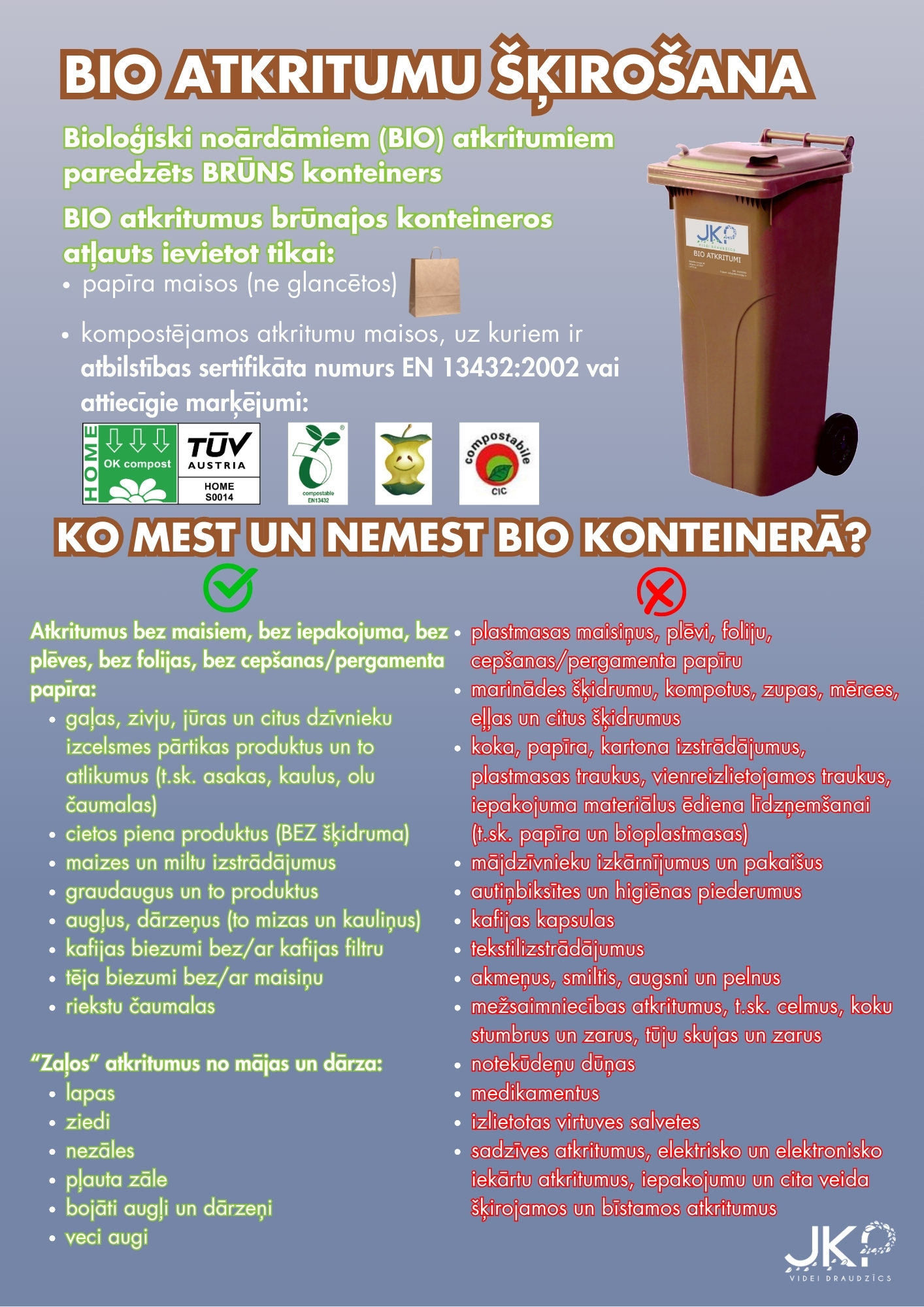 BIO atkritumu šķirošana