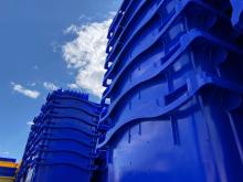 Zili atkritumu konteineri